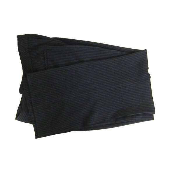 Larry Levine Womens Dress Pants Size 12P Black Pinstripe Stretch Straight Leg - Picture 6 of 6